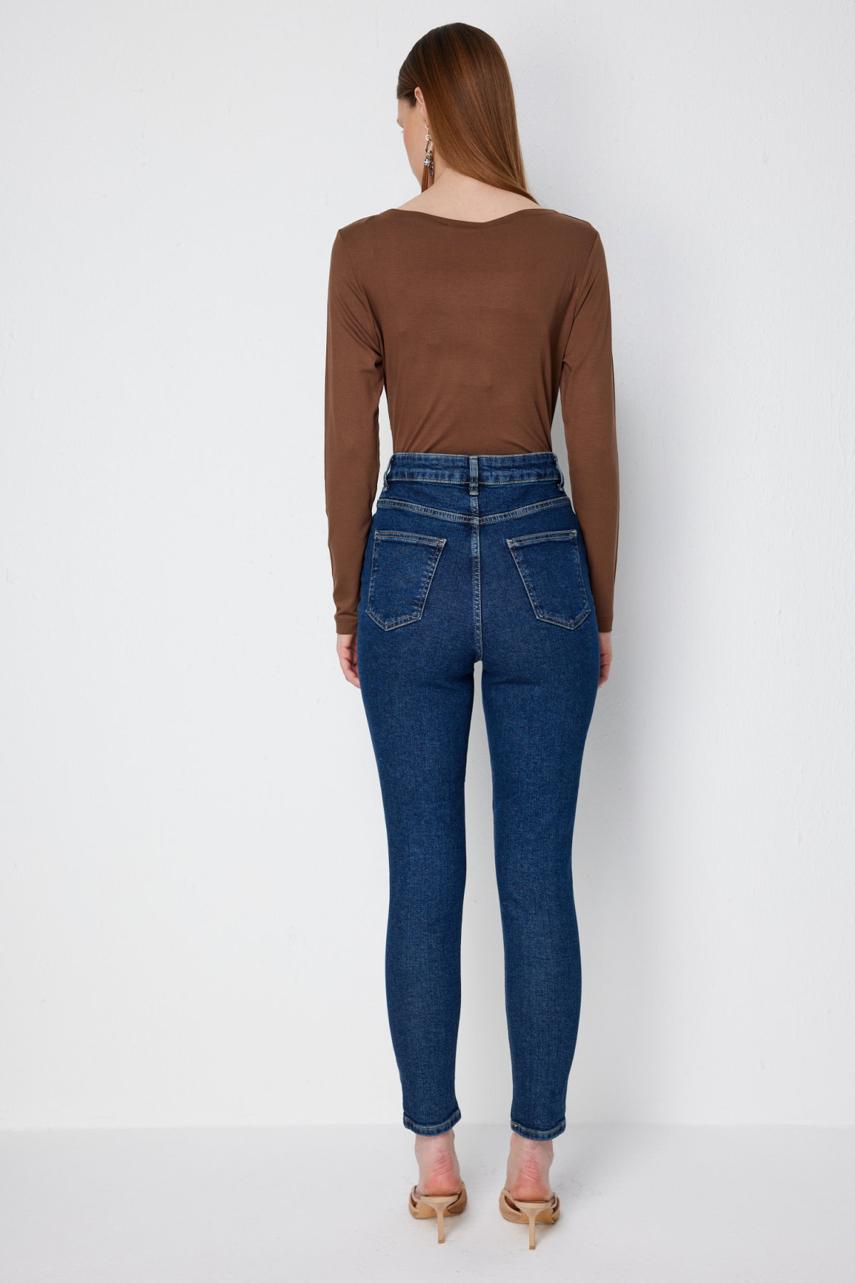 Ekol Kadın Dar Paça Beş Cep Kot Pantolon 4146 Indigo - 4