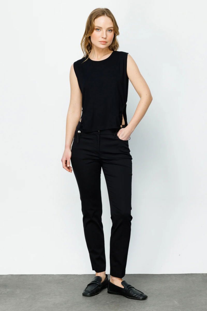 Ekol Kadın Dar Paça Cepli Pantolon 3002 Siyah - Ekol
