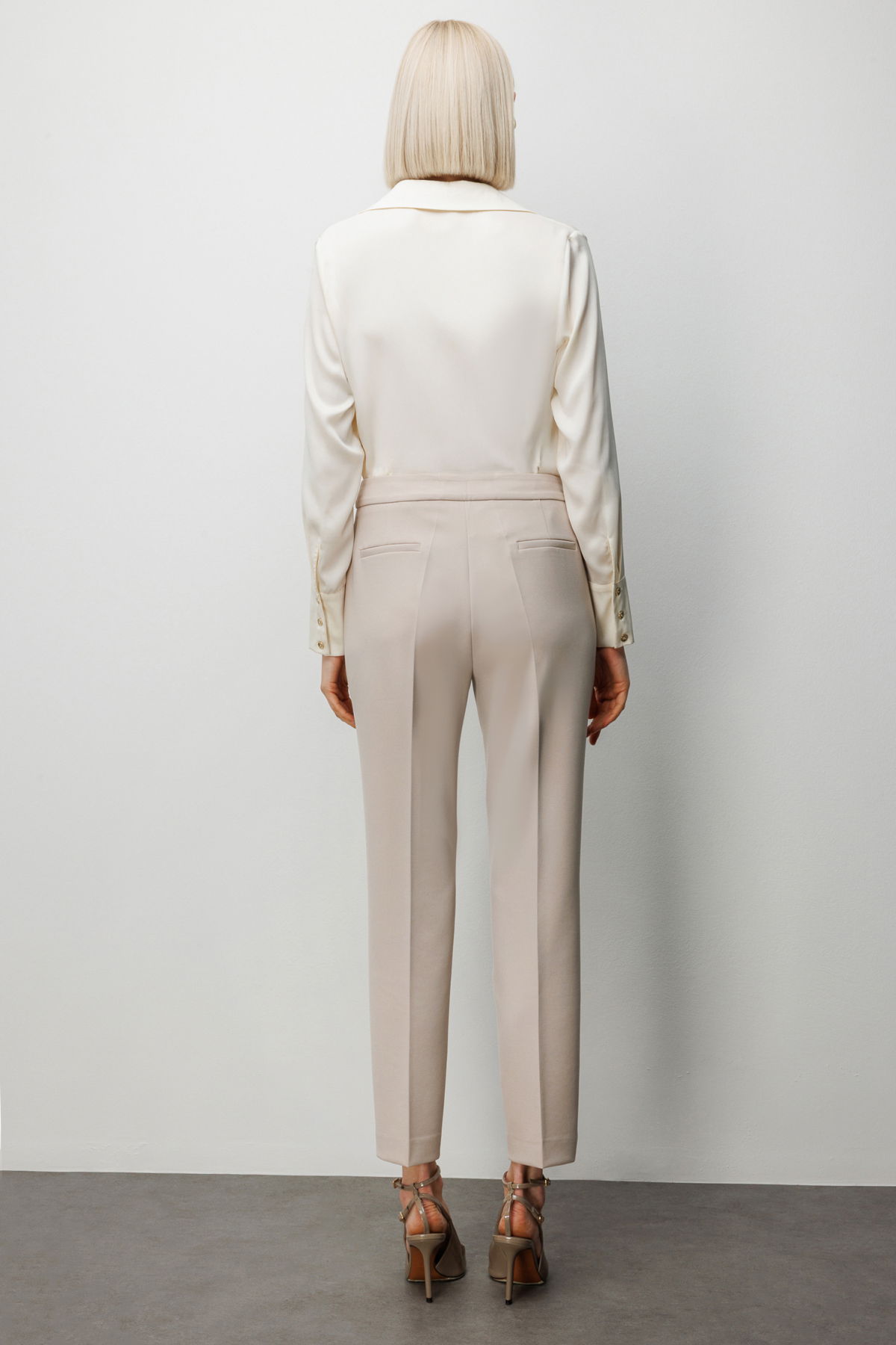 Ekol Kadın Dar Paça Dikiş Detaylı Pantolon 1008 Kum - 4