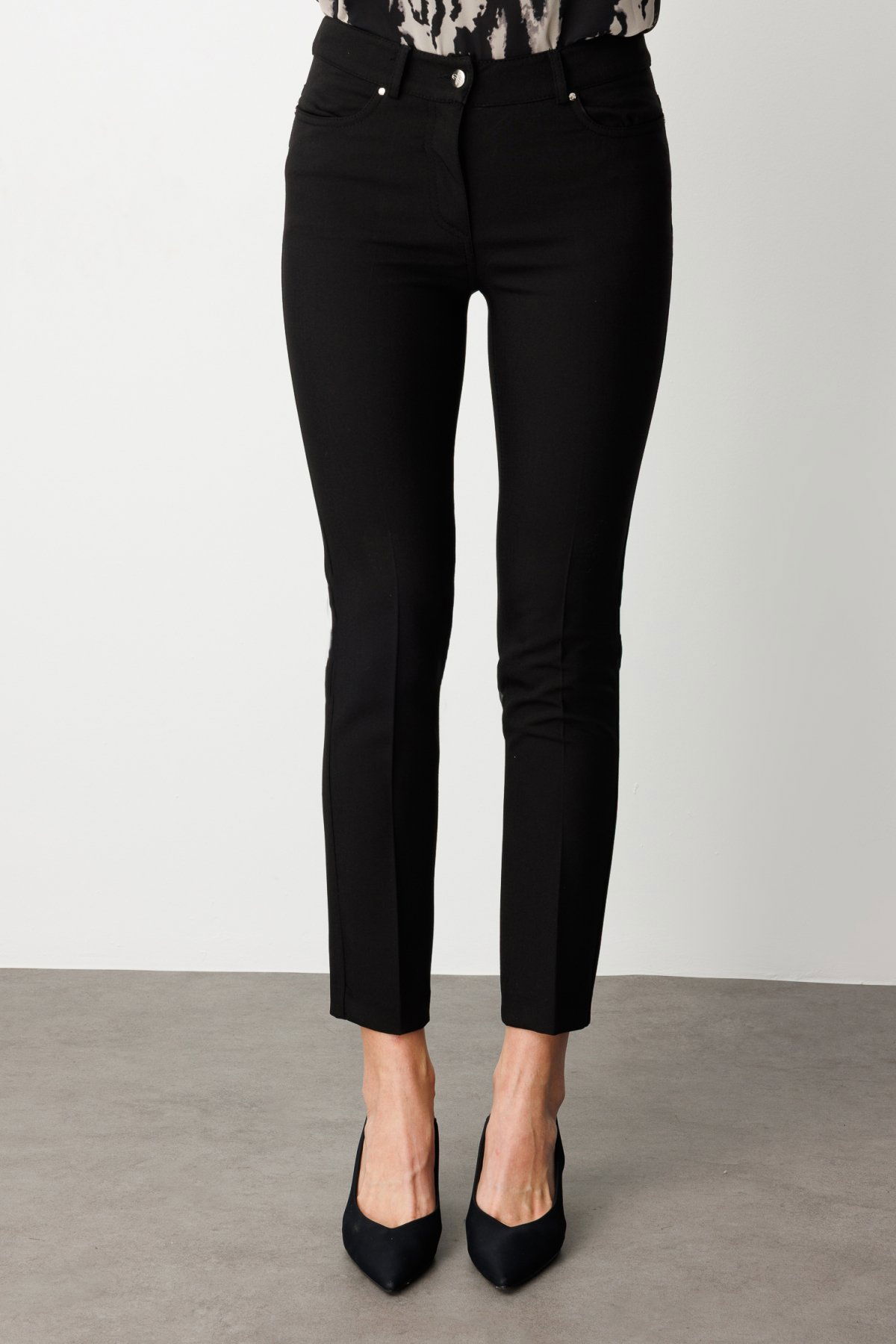 Ekol Kadın Dar Paça Kumaş Pantolon 1007 Siyah - 3