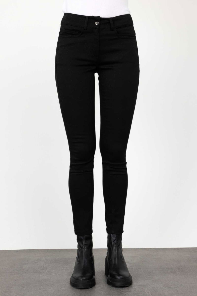 Ekol Kadın Dar Paça Pantolon 2109 Siyah - 3