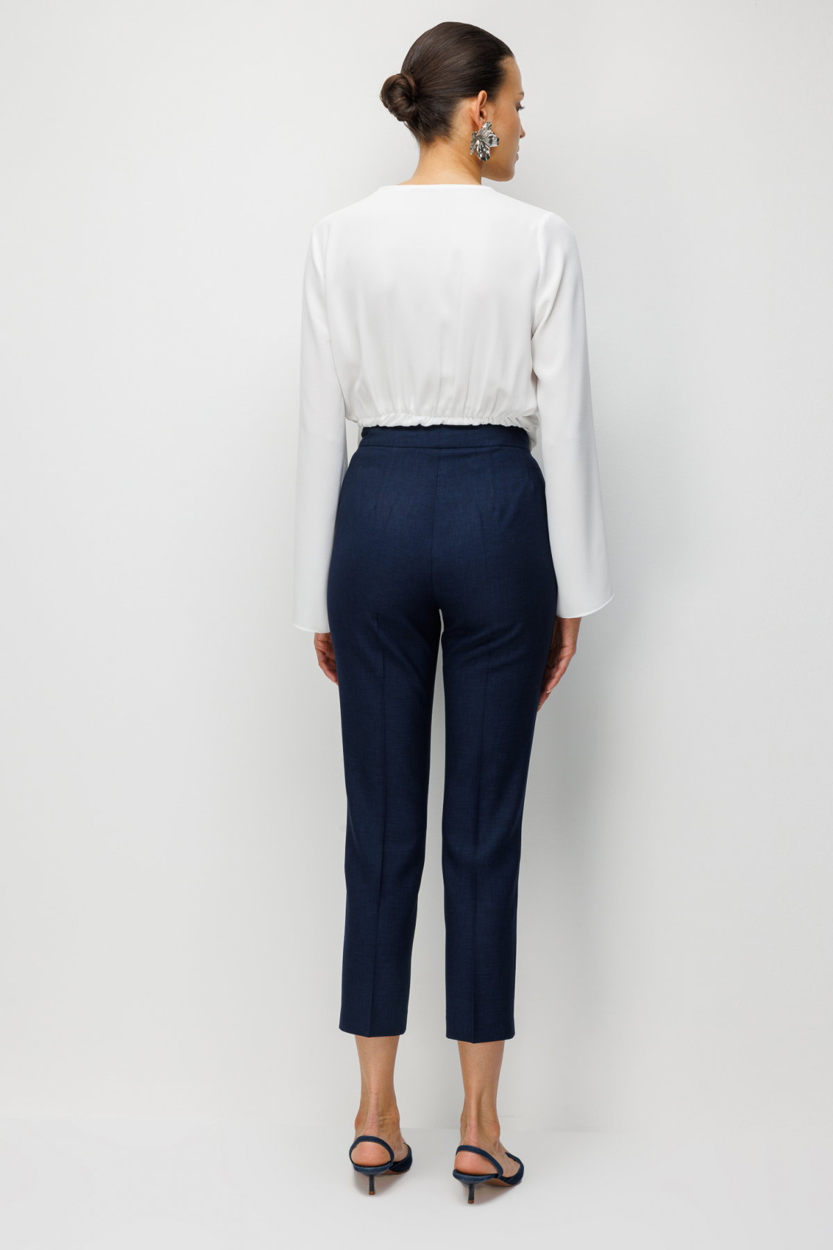 Ekol Kadın Dar Paça Yan Cepli Pantolon 1186 Lacivert - 4