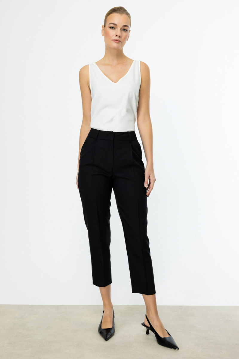 Ekol Kadın Dar Paça Yan Cepli Pantolon 4132 Siyah - 2