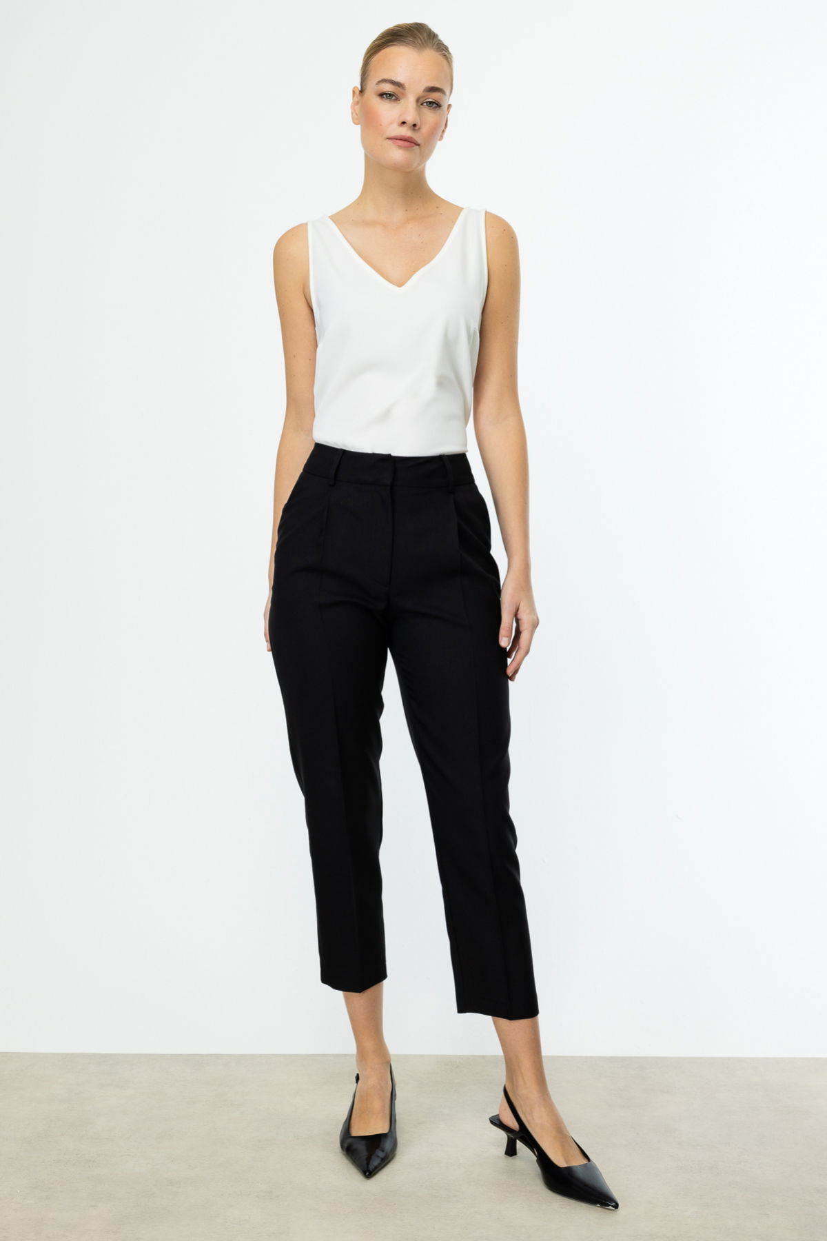 Ekol Kadın Dar Paça Yan Cepli Pantolon 4132 Siyah - 2