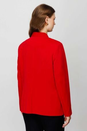 Ekol Kadın Dik Yaka Ceket 4505 Kırmızı - 4