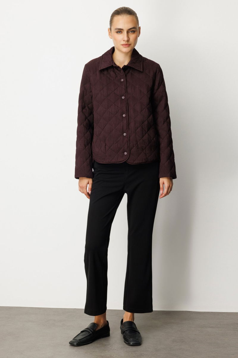 Ekol Kadın Dokulu Çıtçıtlı Mont 6501 Bordo - 3