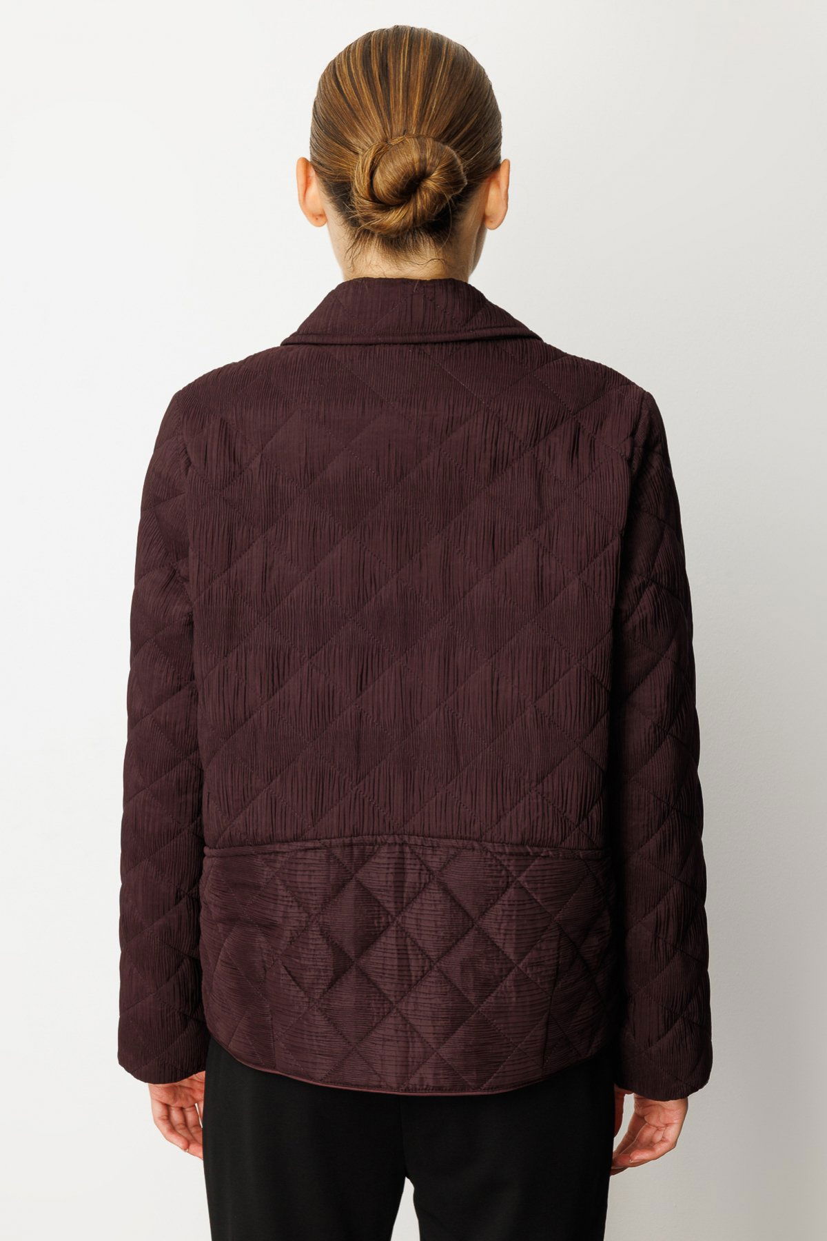 Ekol Kadın Dokulu Çıtçıtlı Mont 6501 Bordo - 4