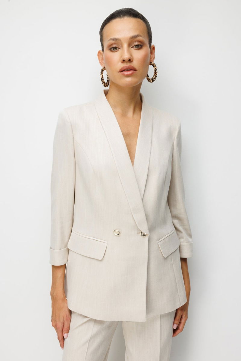 Ekol Kadın Duble Kol Kapak Cepli Ceket 1074 Gold - Ekol