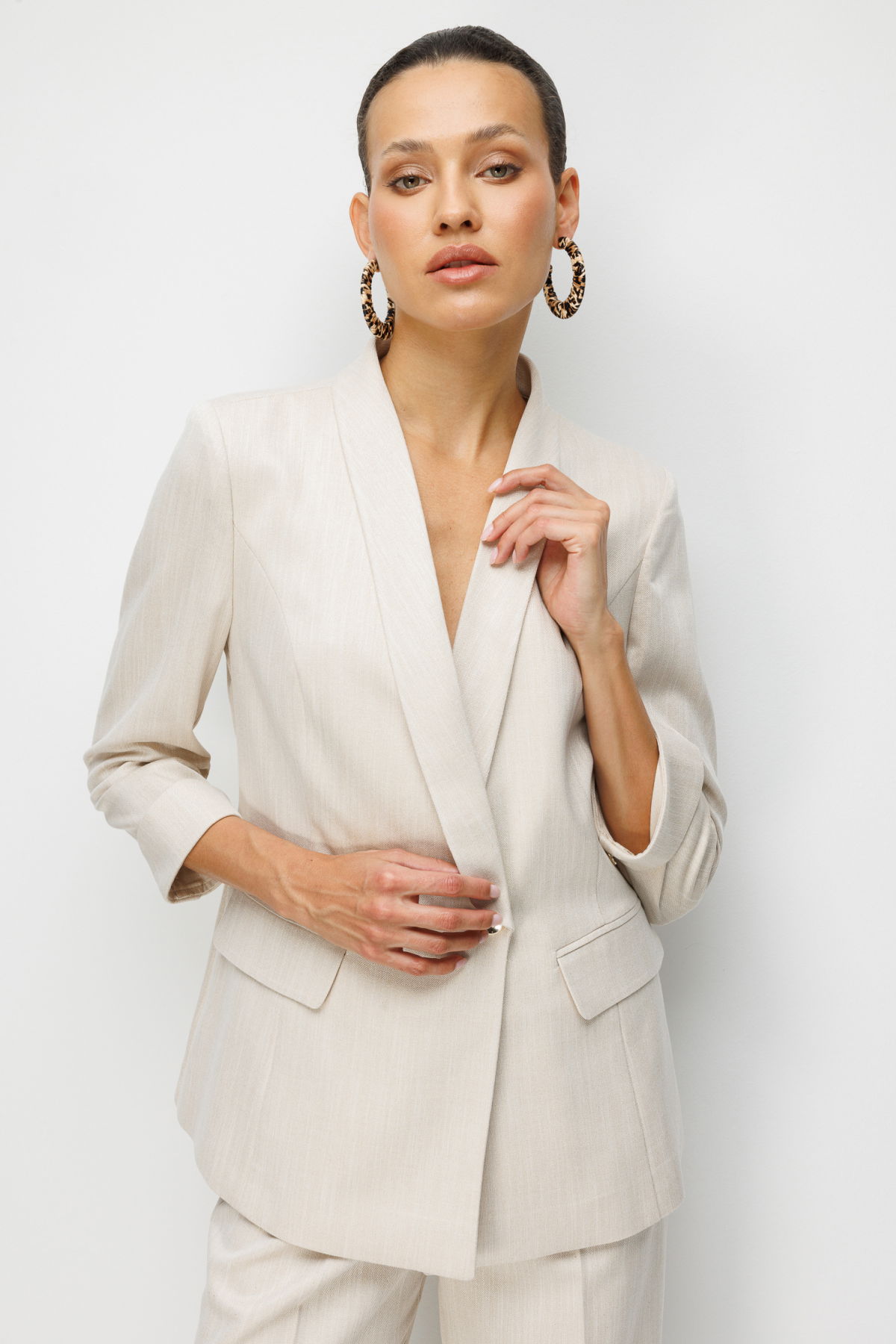 Ekol Kadın Duble Kol Kapak Cepli Ceket 1074 Gold - 2