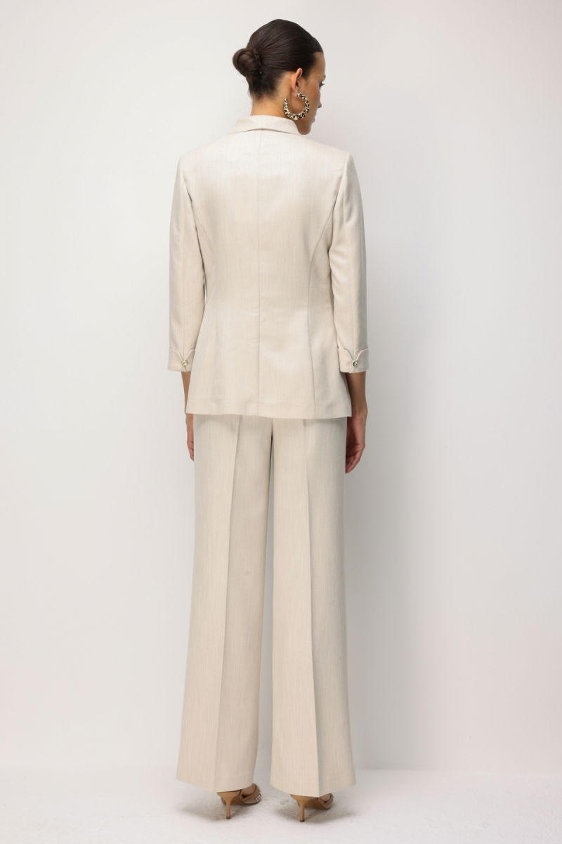 Ekol Kadın Duble Kol Kapak Cepli Ceket 1074 Gold - 5