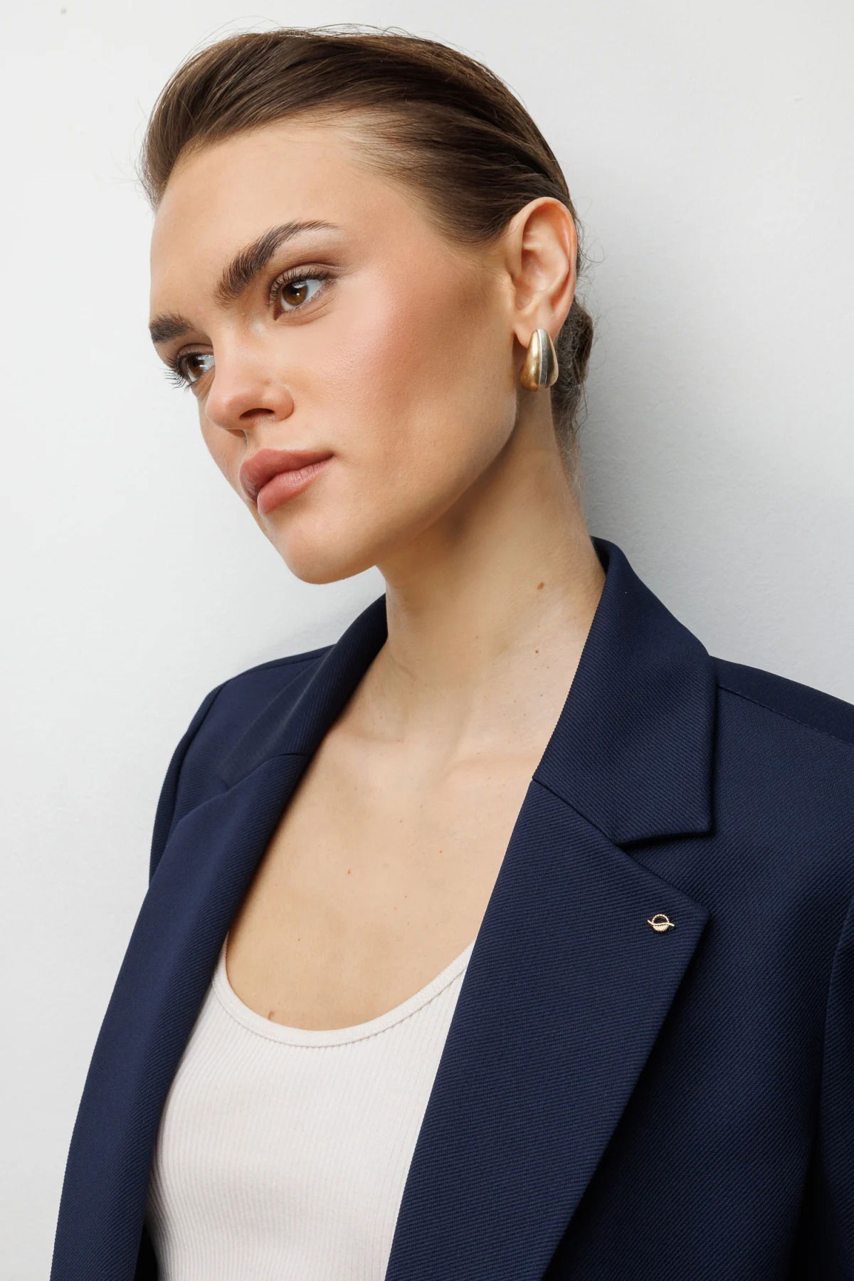 Ekol Kadın Duble Kol Yanları Yırtmaçlı Ceket 1064 Lacivert - 3