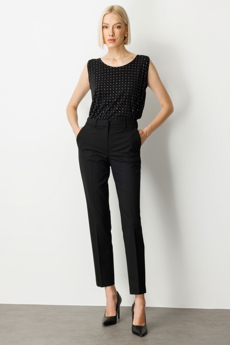 Ekol Kadın Düşük Bel Dar Paça Pantolon 5183 Siyah - Ekol