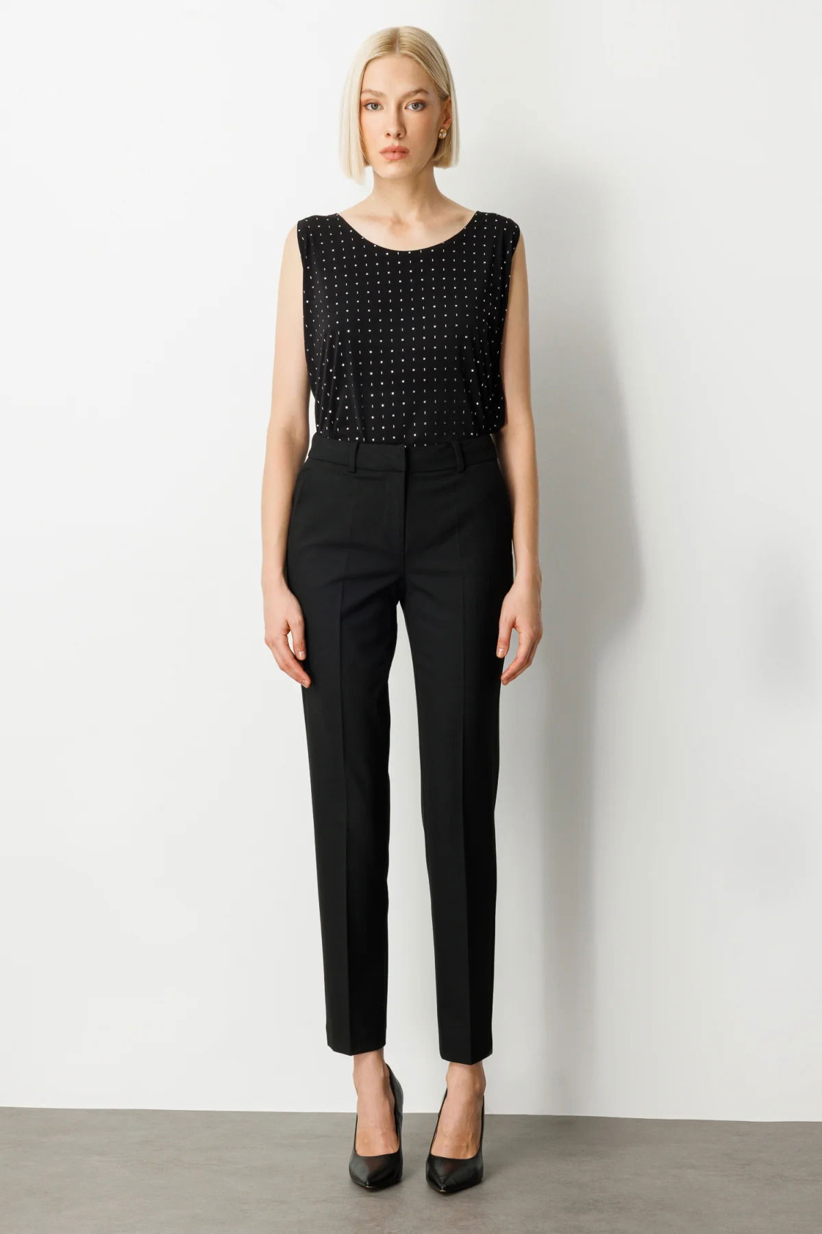 Ekol Kadın Düşük Bel Dar Paça Pantolon 5183 Siyah - 2