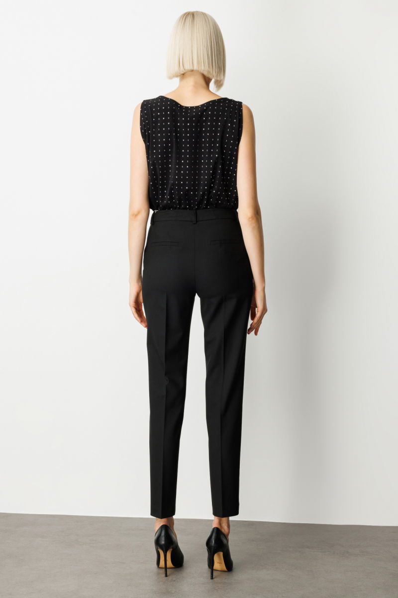 Ekol Kadın Düşük Bel Dar Paça Pantolon 5183 Siyah - 4