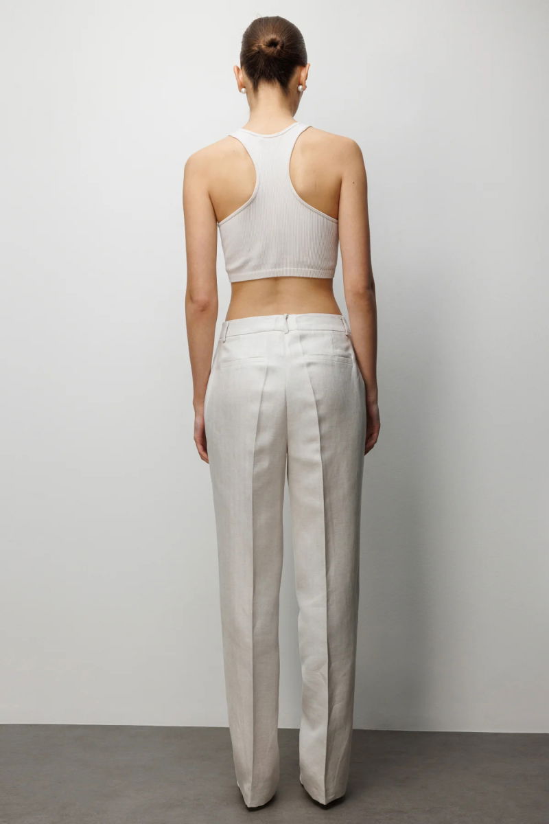 Ekol Kadın Düz Kesim Yan Cepli Pantolon 1026 Naturel - 4