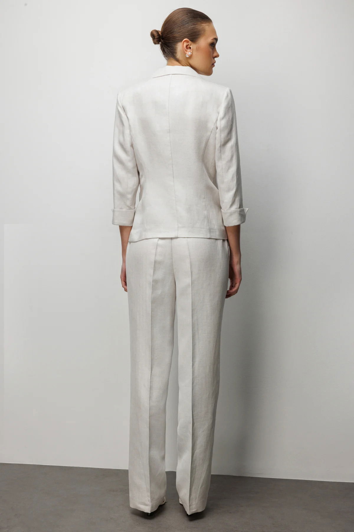 Ekol Kadın Fleto Cepli Duble Kol Ceket 1024 Naturel - 4