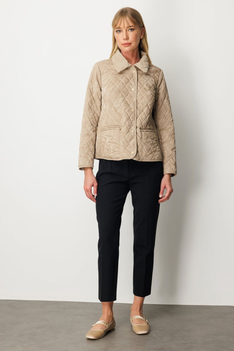 Ekol Kadın İçi Polarlı Kapitone Mont 6603 Bej - 3