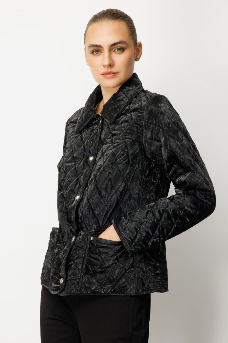 Ekol Kadın İçi Polarlı Kapitone Mont 6603 Siyah - 2