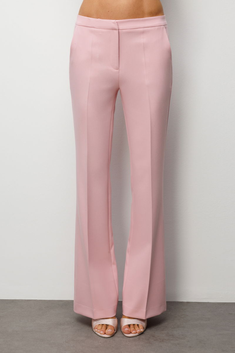 Ekol Kadın İspanyol Paça Düşük Bel Pantolon 1004 Pembe - 2