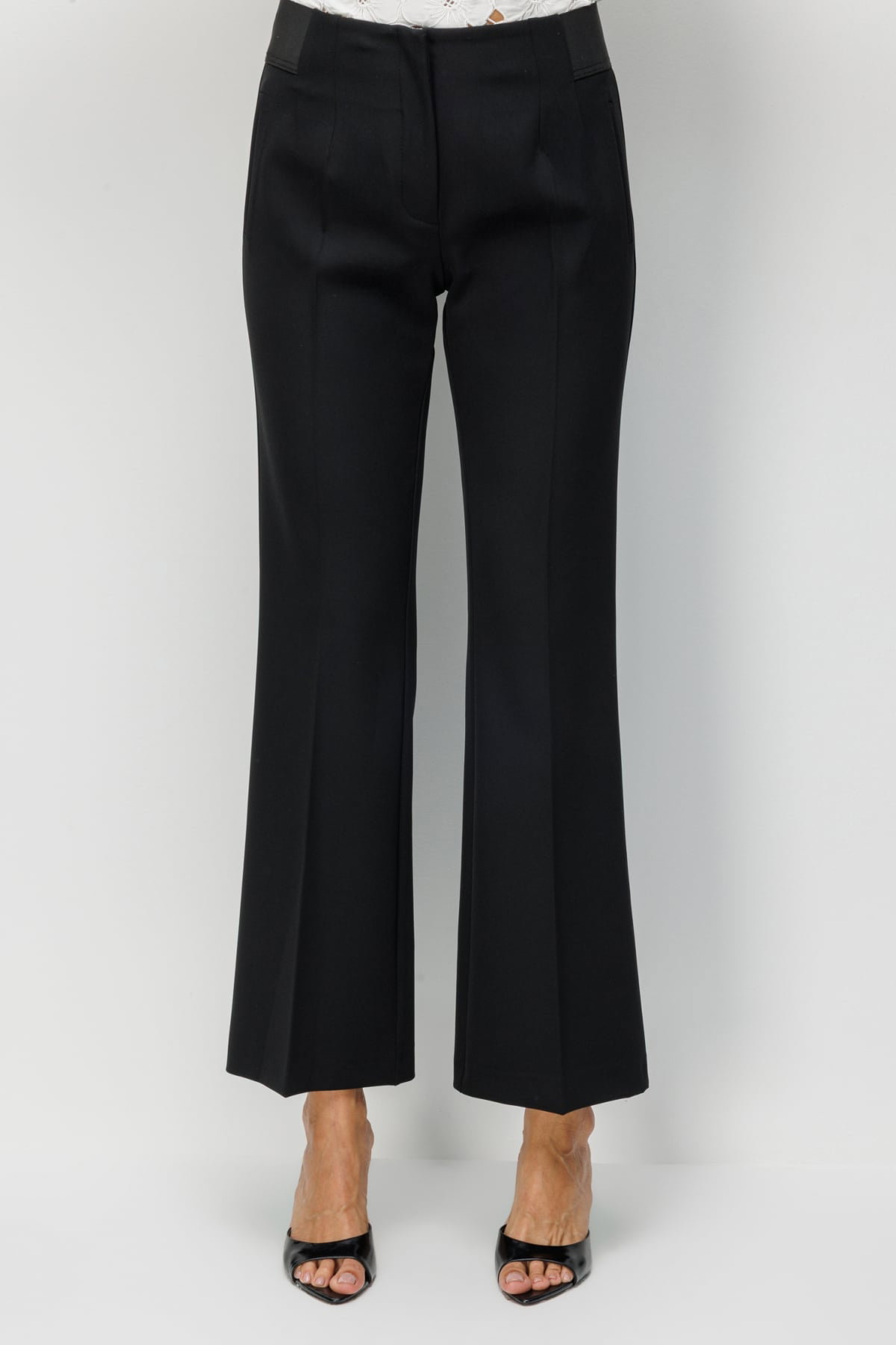 Ekol Kadın İspanyol Paça Lastikli Pantolon 4162 Siyah - 2