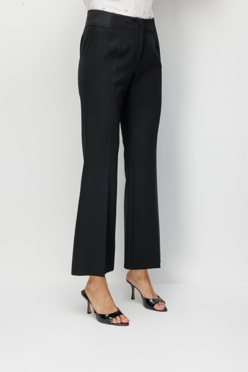 Ekol Kadın İspanyol Paça Lastikli Pantolon 4162 Siyah - 3