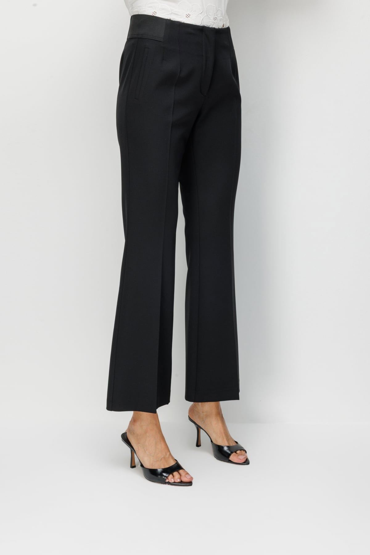 Ekol Kadın İspanyol Paça Lastikli Pantolon 4162 Siyah - 3