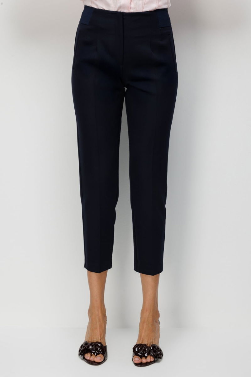 Ekol Kadın Kalın Lastikli Dar Paça Pantolon 4166 Lacivert - 3