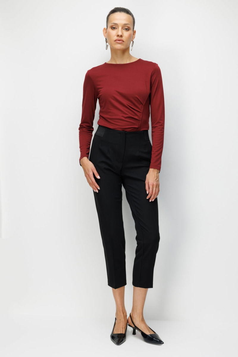 Ekol Kadın Kalın Lastikli Dar Paça Pantolon 4166 Siyah - 2