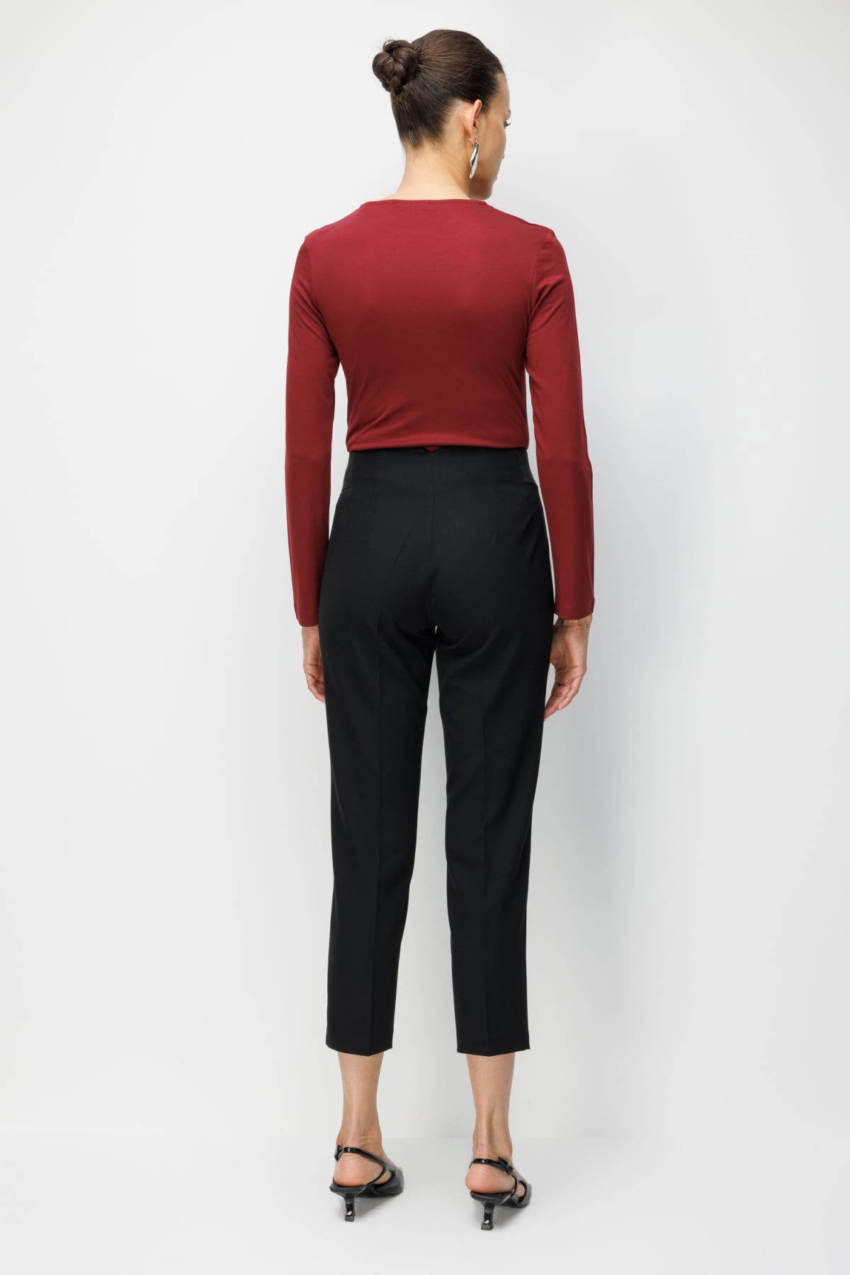 Ekol Kadın Kalın Lastikli Dar Paça Pantolon 4166 Siyah - 4