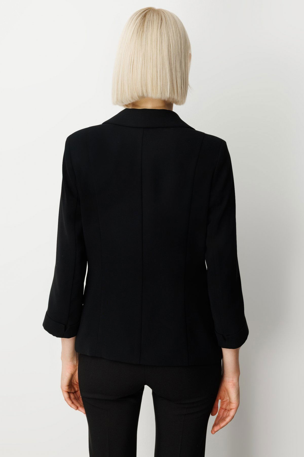 Ekol Kadın Kapak Cepli Duble Kol Ceket 5203 Siyah - 4