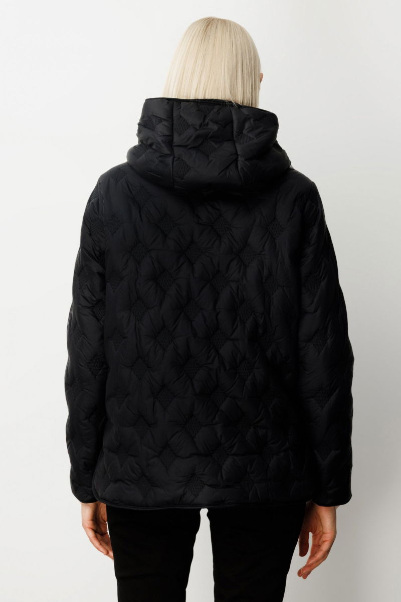 Ekol Kadın Kapüşonlu Şişme Mont 6601 Siyah - 4