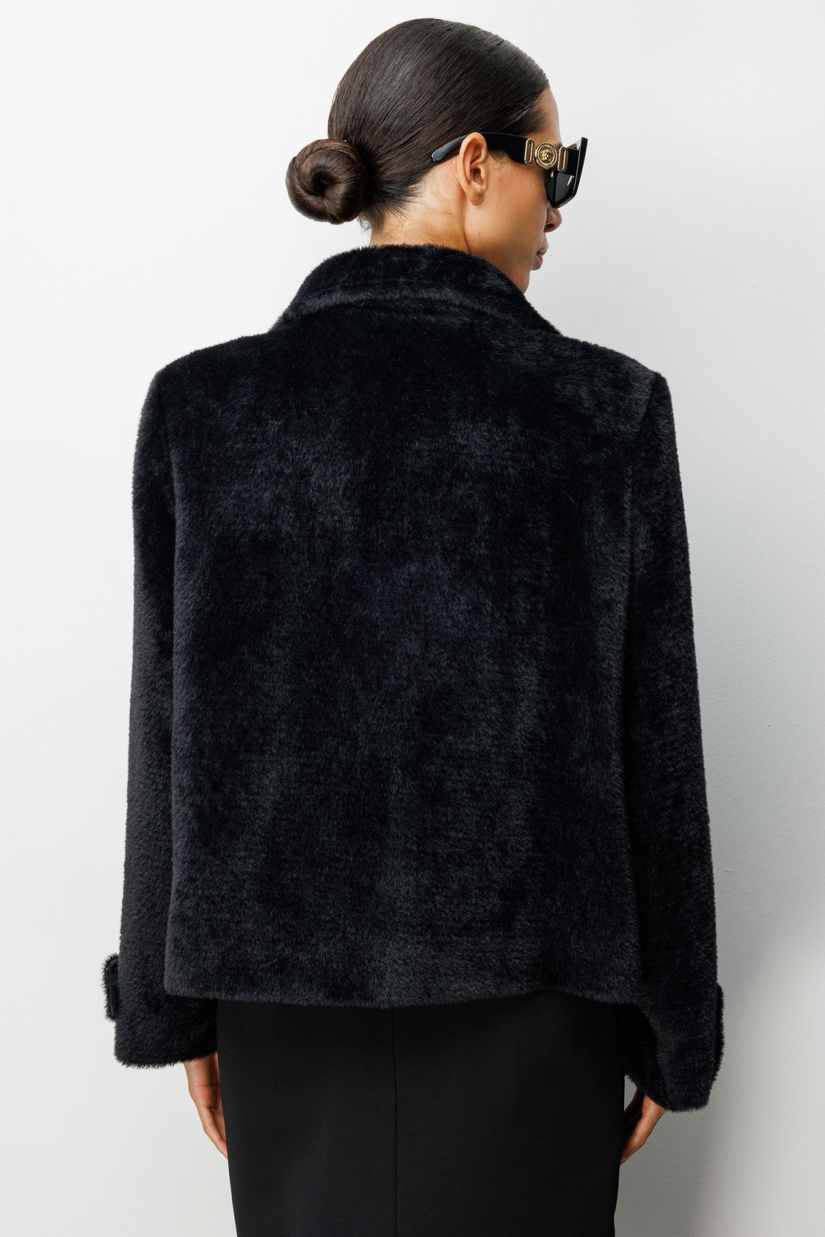 Ekol Kadın Kolu Apoletli Kapak Cepli Mont 6111 Siyah - 4