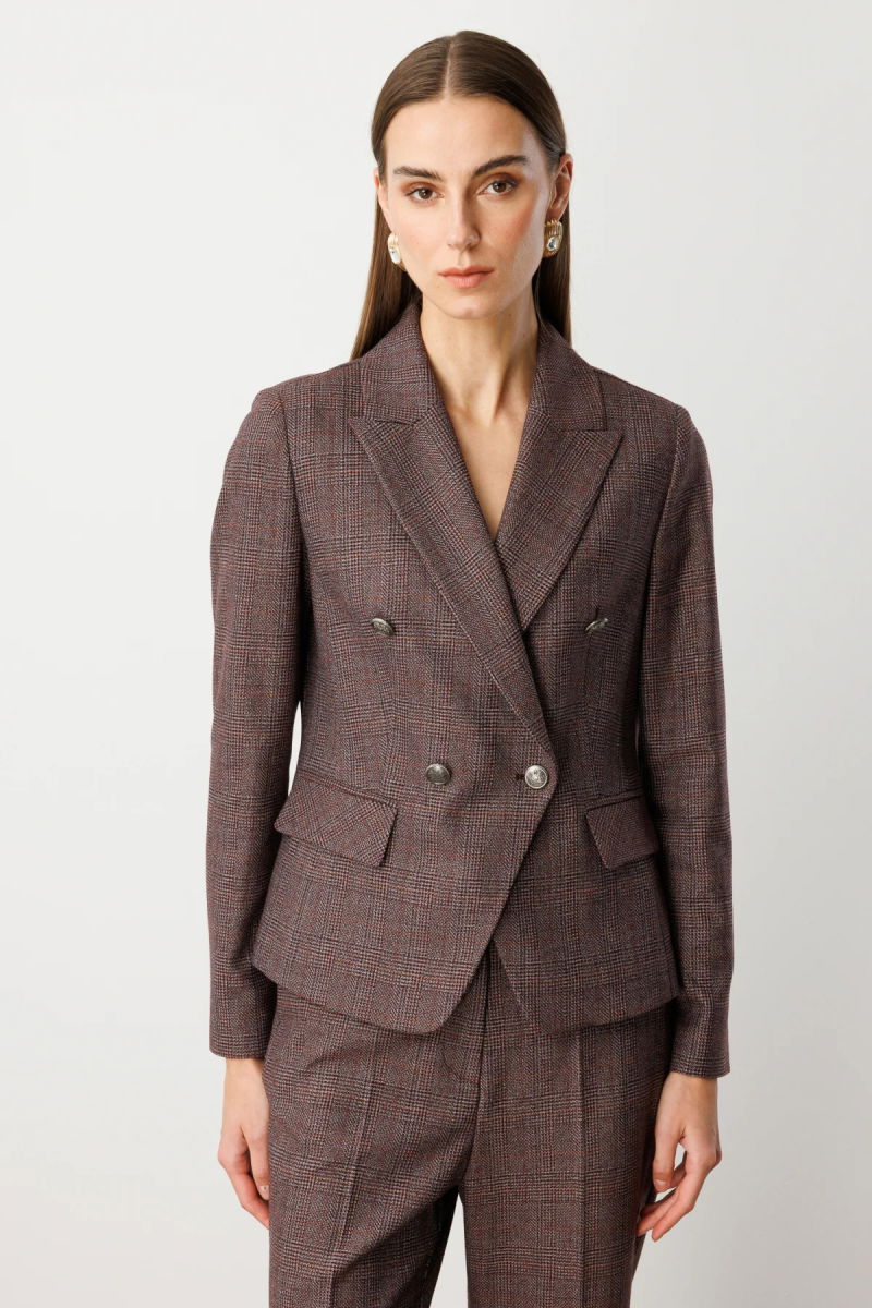 Ekol Kadın Omzu Vatkalı Kapak Cepli Ceket 5161 Bordo - Ekol