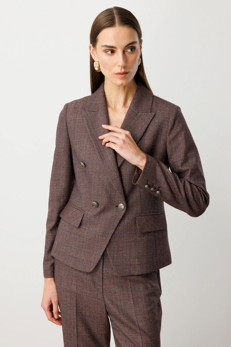 Ekol Kadın Omzu Vatkalı Kapak Cepli Ceket 5161 Bordo - 2