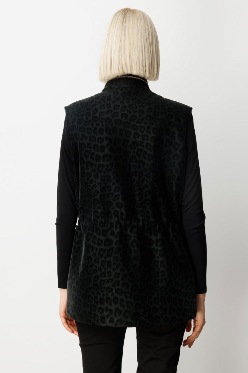 Ekol Kadın Peluş Astarlı Kapak Cepli Yelek 8503 Black - 4