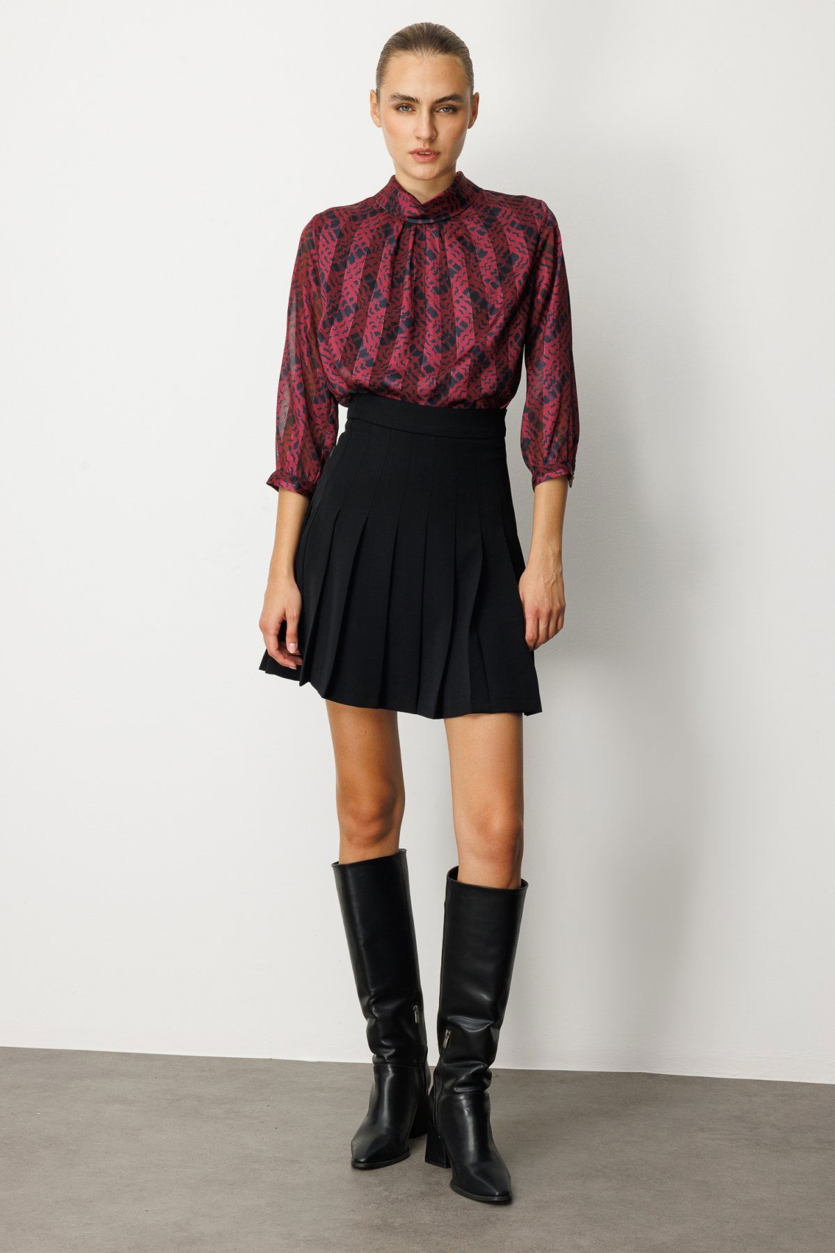 Ekol Kadın Piliseli Tenis Etek 2005 Siyah - 1