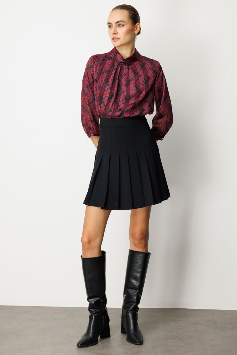 Ekol Kadın Piliseli Tenis Etek 2005 Siyah - 2