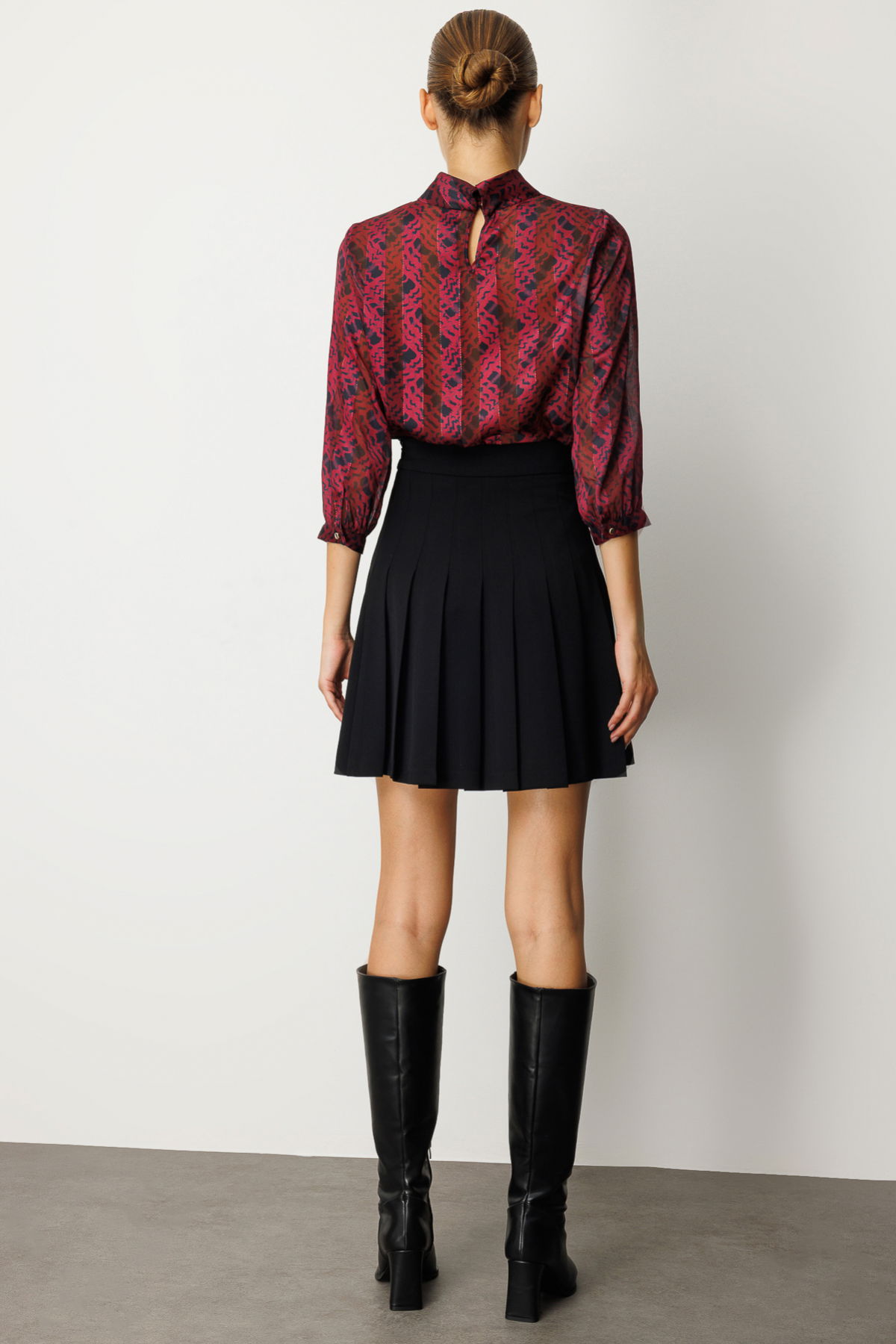 Ekol Kadın Piliseli Tenis Etek 2005 Siyah - 4