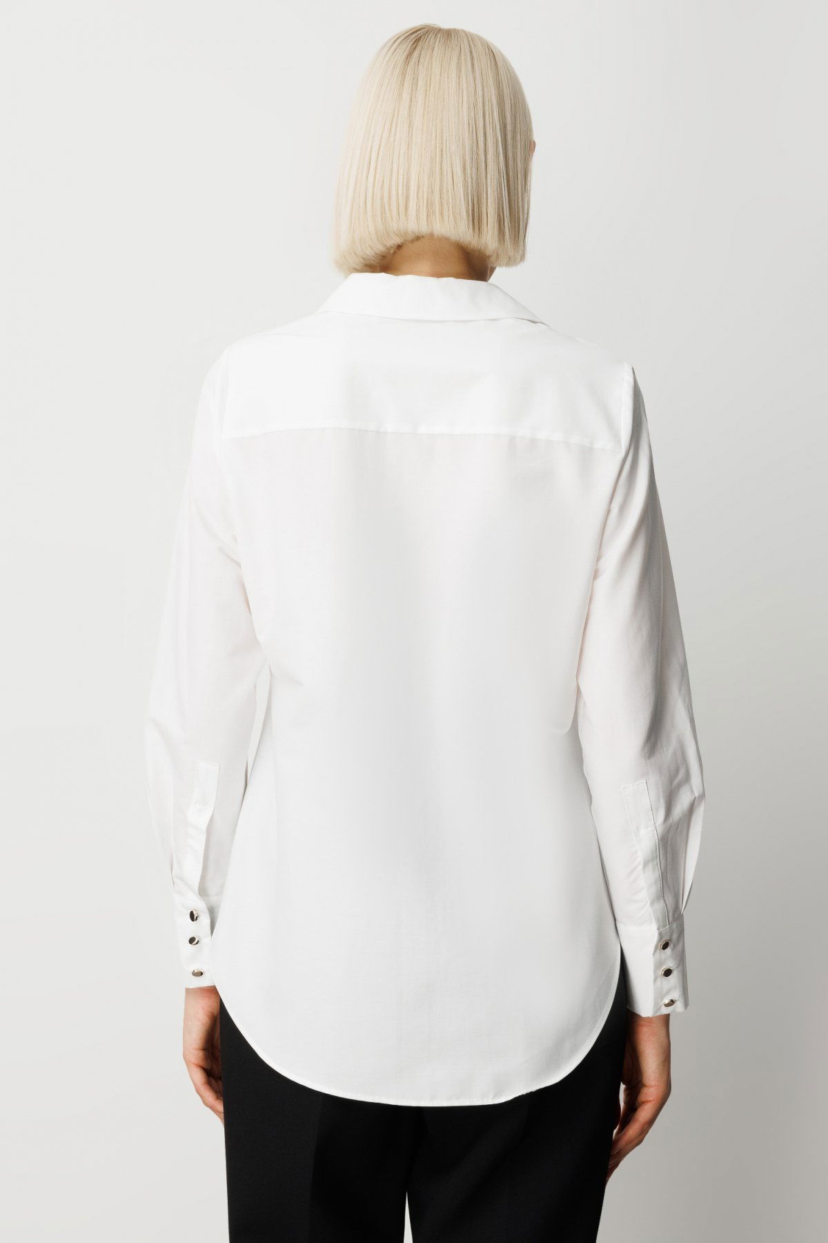 Ekol Kadın Polo Yaka Pamuklu Gömlek 3049 Ekru - 4