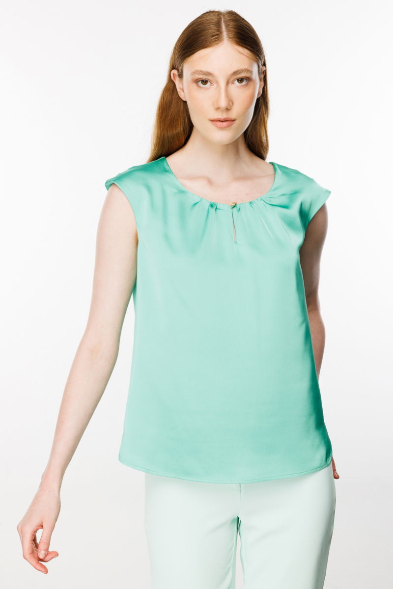 Ekol Kadın Tek Düğme Bluz 1140 Yeşil - 2