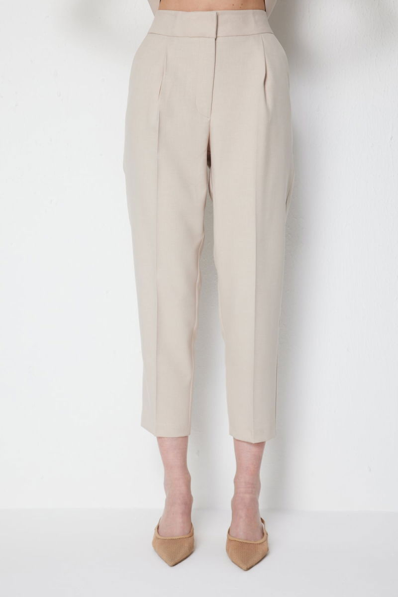 Ekol Kadın Yan Cepli Dar Paça Pantolon 1192 Kum - 3