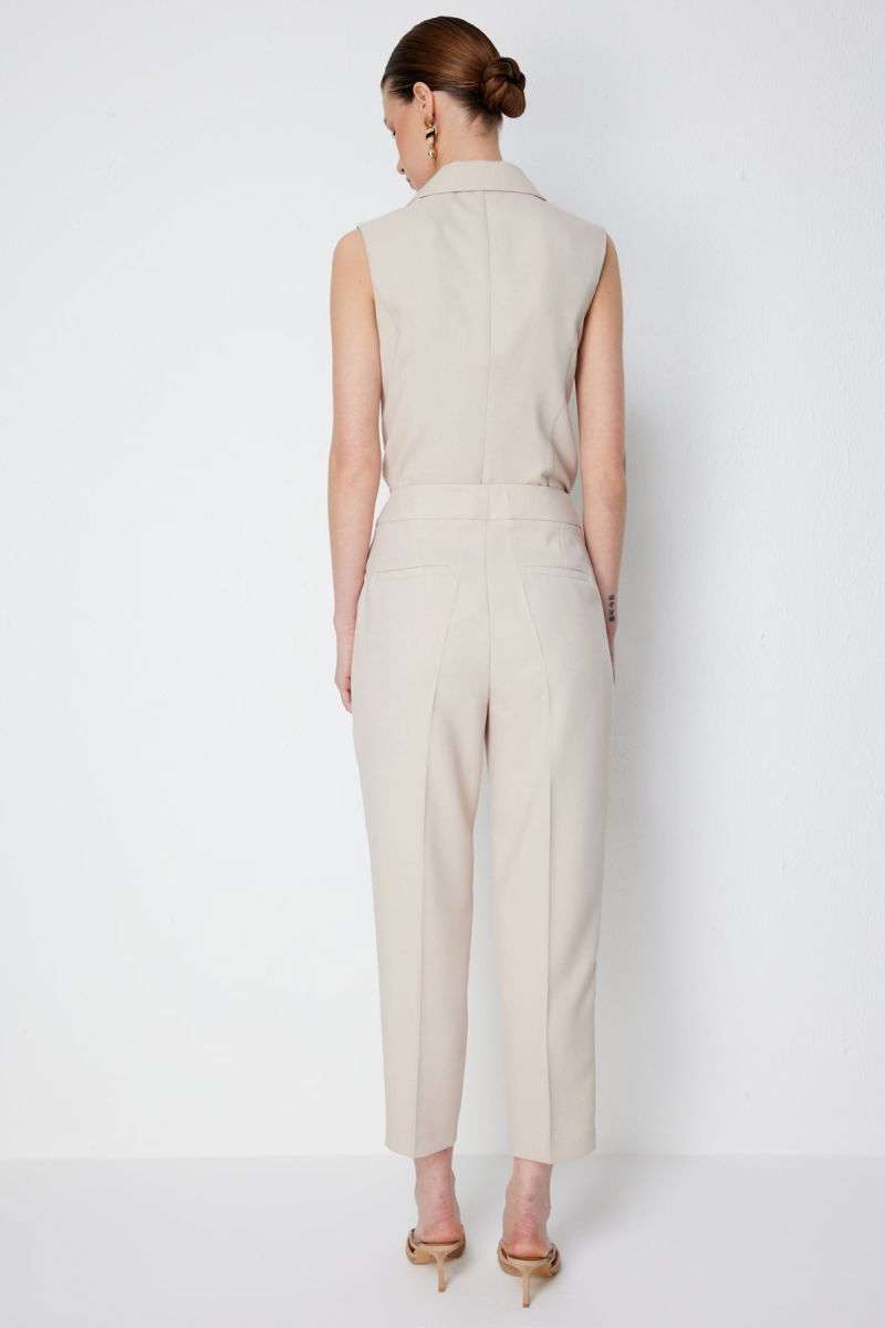 Ekol Kadın Yan Cepli Dar Paça Pantolon 1192 Kum - 4