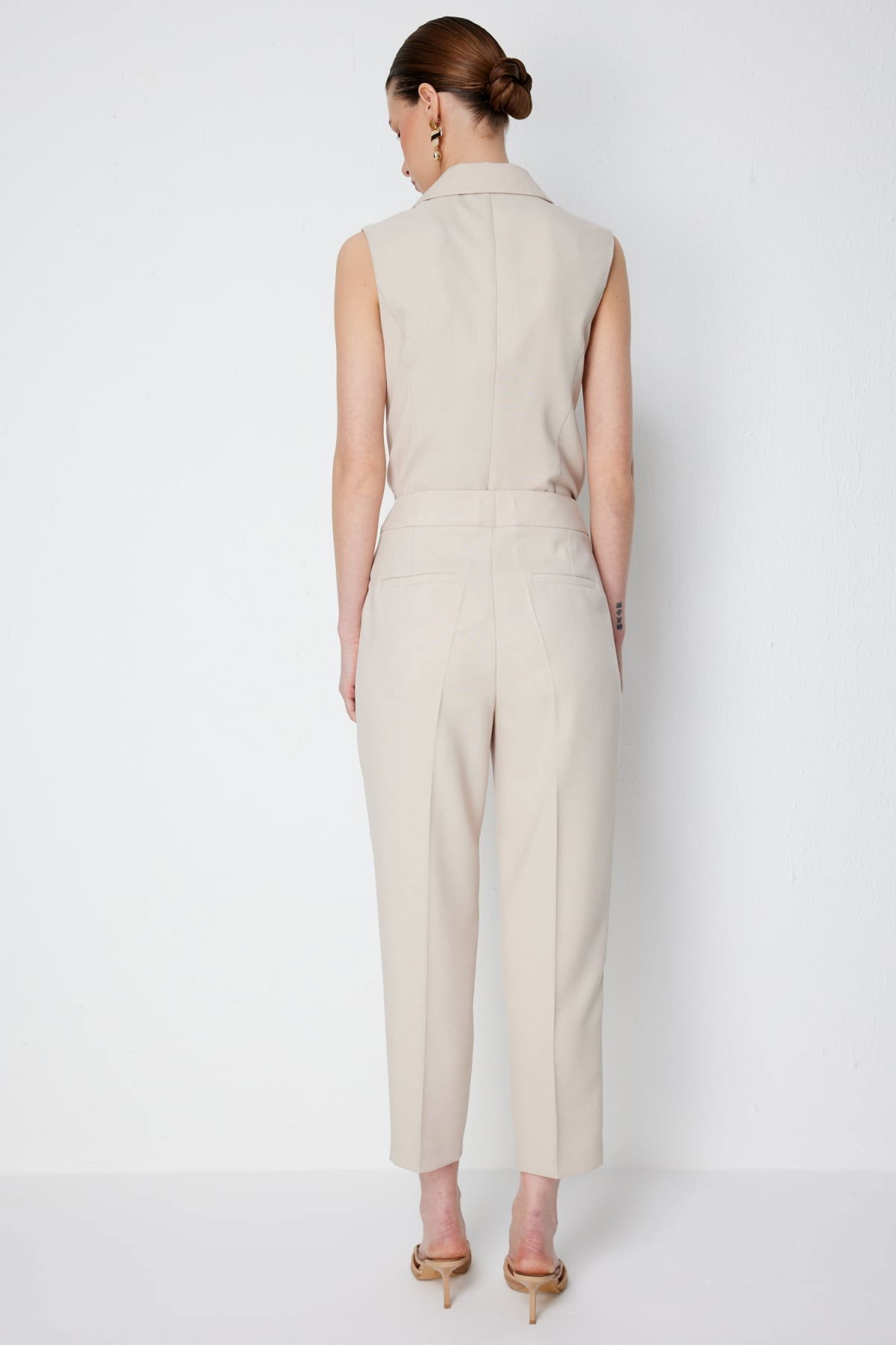 Ekol Kadın Yan Cepli Dar Paça Pantolon 1192 Kum - 4