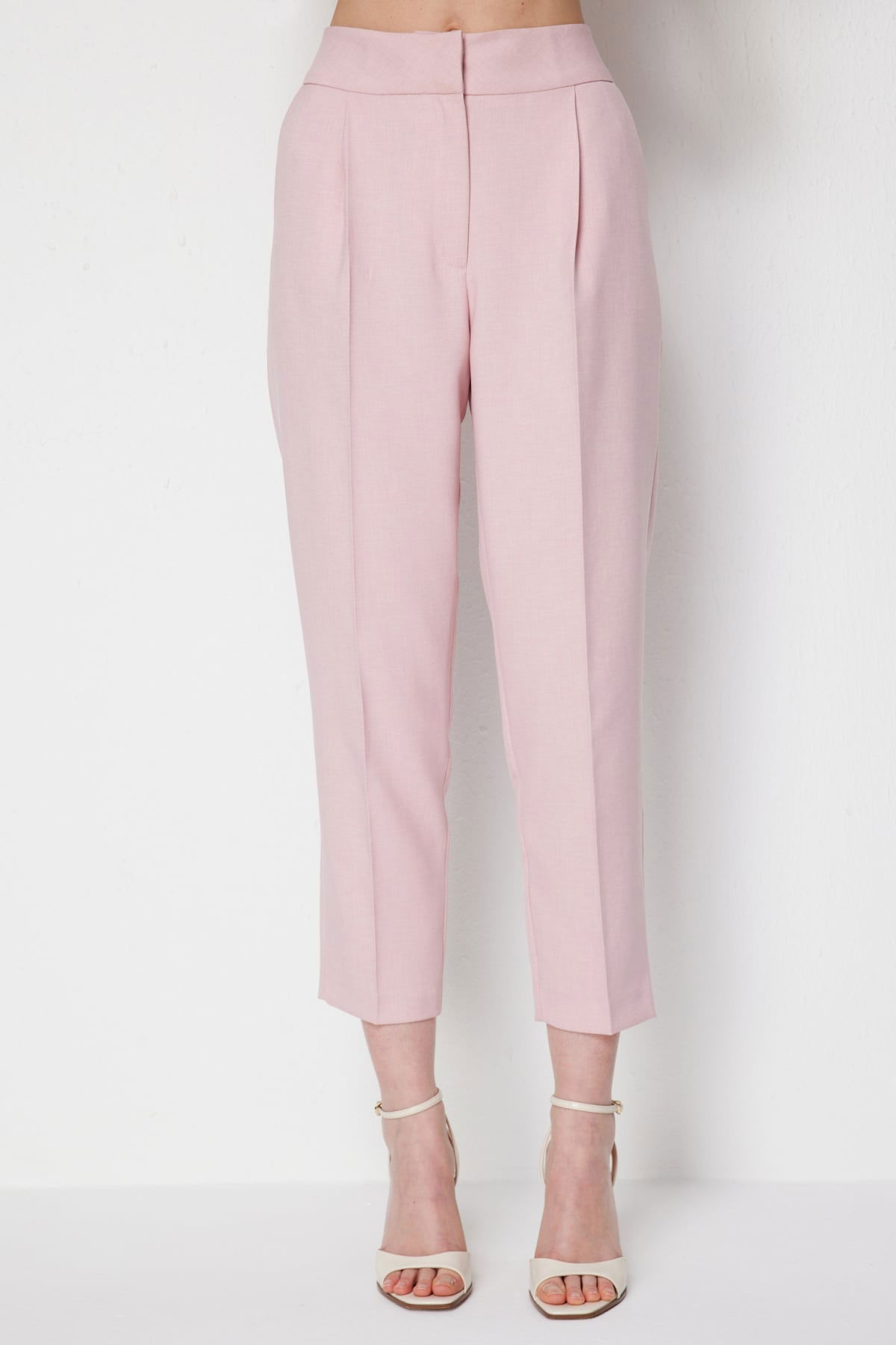 Ekol Kadın Yan Cepli Dar Paça Pantolon 1192 Pudra - 3