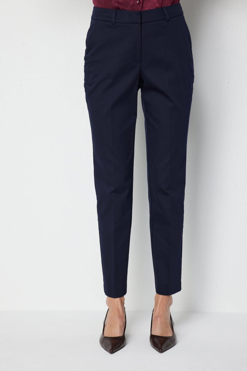 Ekol Kadın Yan Cepli Dar Paça Pantolon 4018 Lacivert - 3