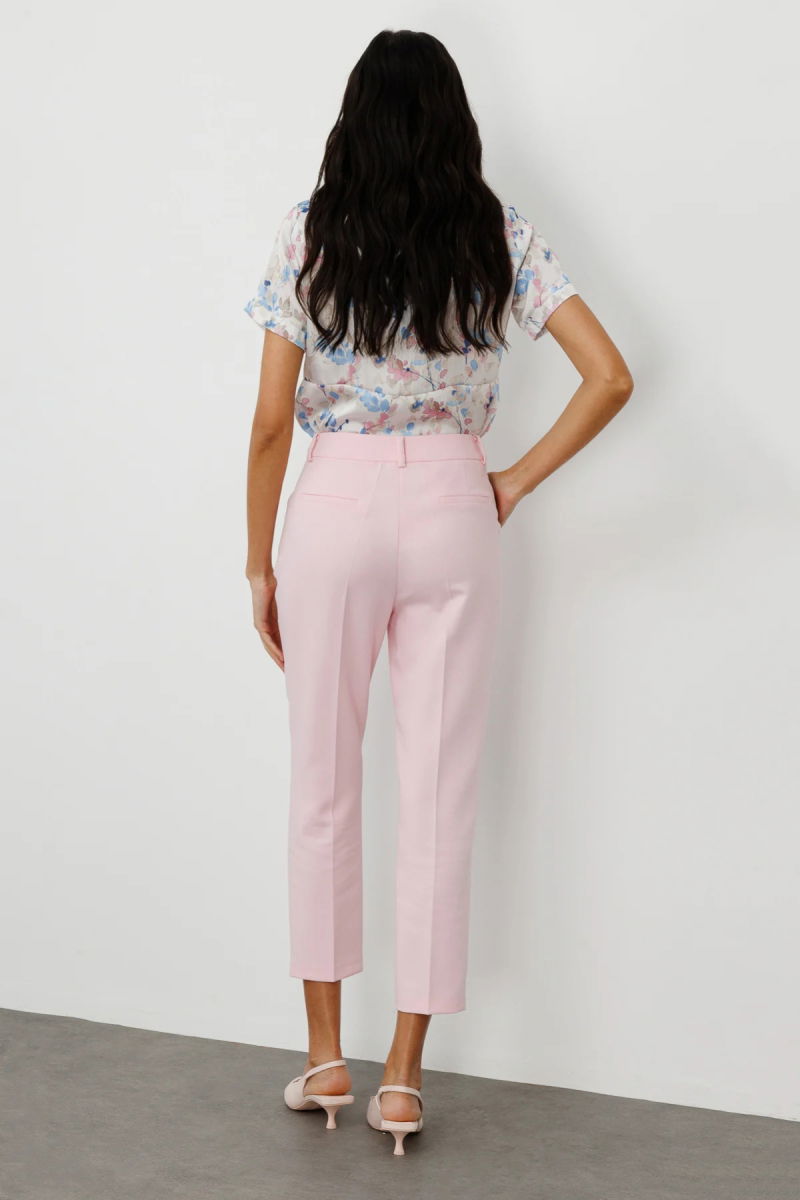 Ekol Kadın Yandan Cepli Duble Paça Pantolon 6524 Pembe - 4