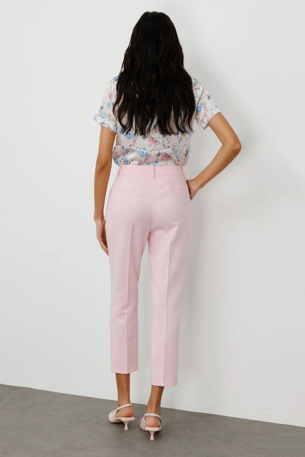 Ekol Kadın Yandan Cepli Duble Paça Pantolon 6524 Pembe - 4