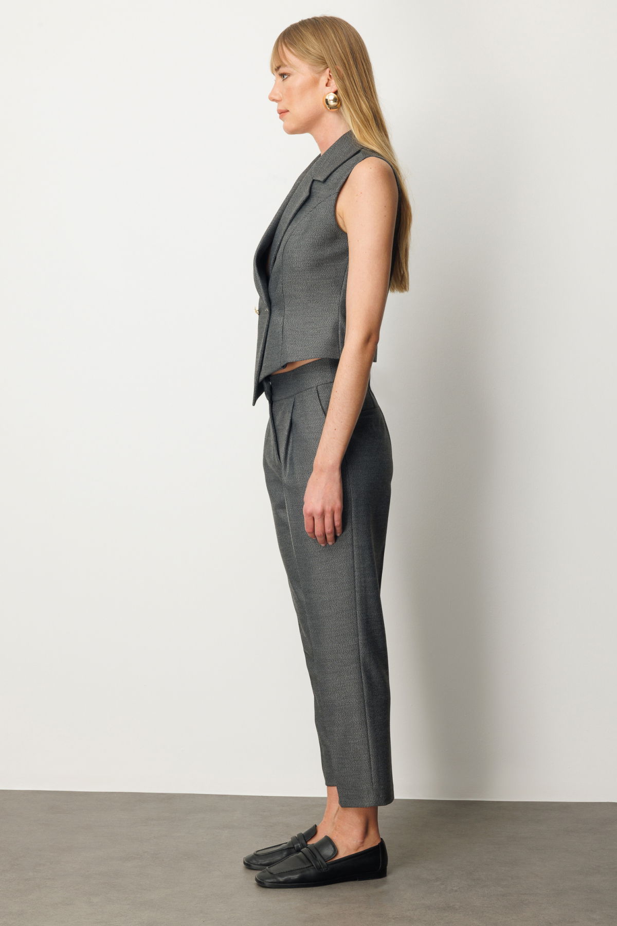 Ekol Kadın Yüksek Bel Dar Paça Pantolon 5055 Antrasit - 2