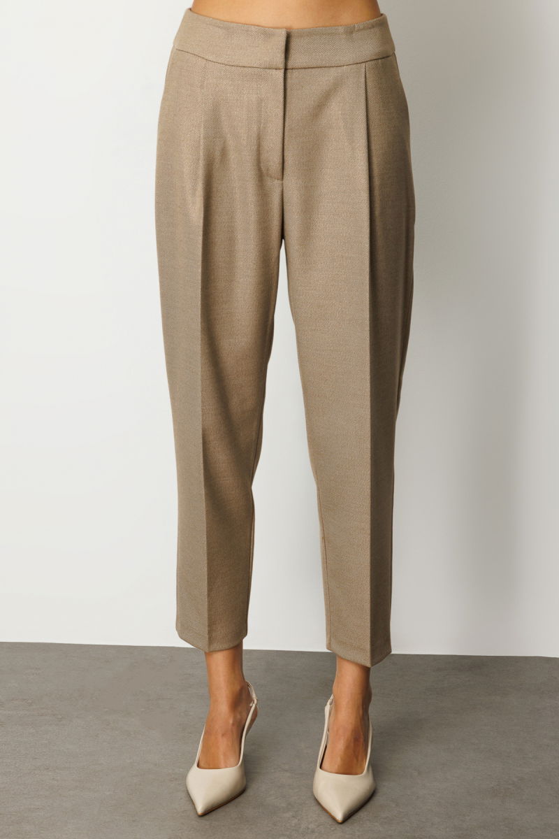 Ekol Kadın Yüksek Bel Dar Paça Pantolon 5055 Gold - 3