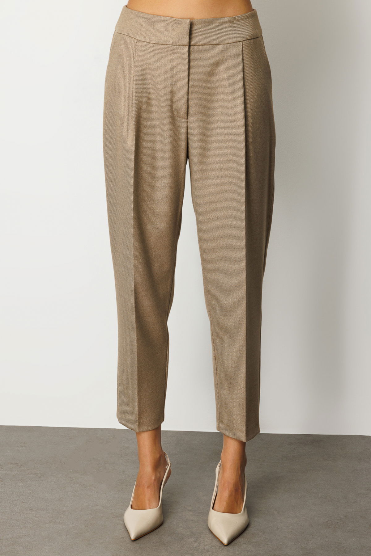 Ekol Kadın Yüksek Bel Dar Paça Pantolon 5055 Gold - 3